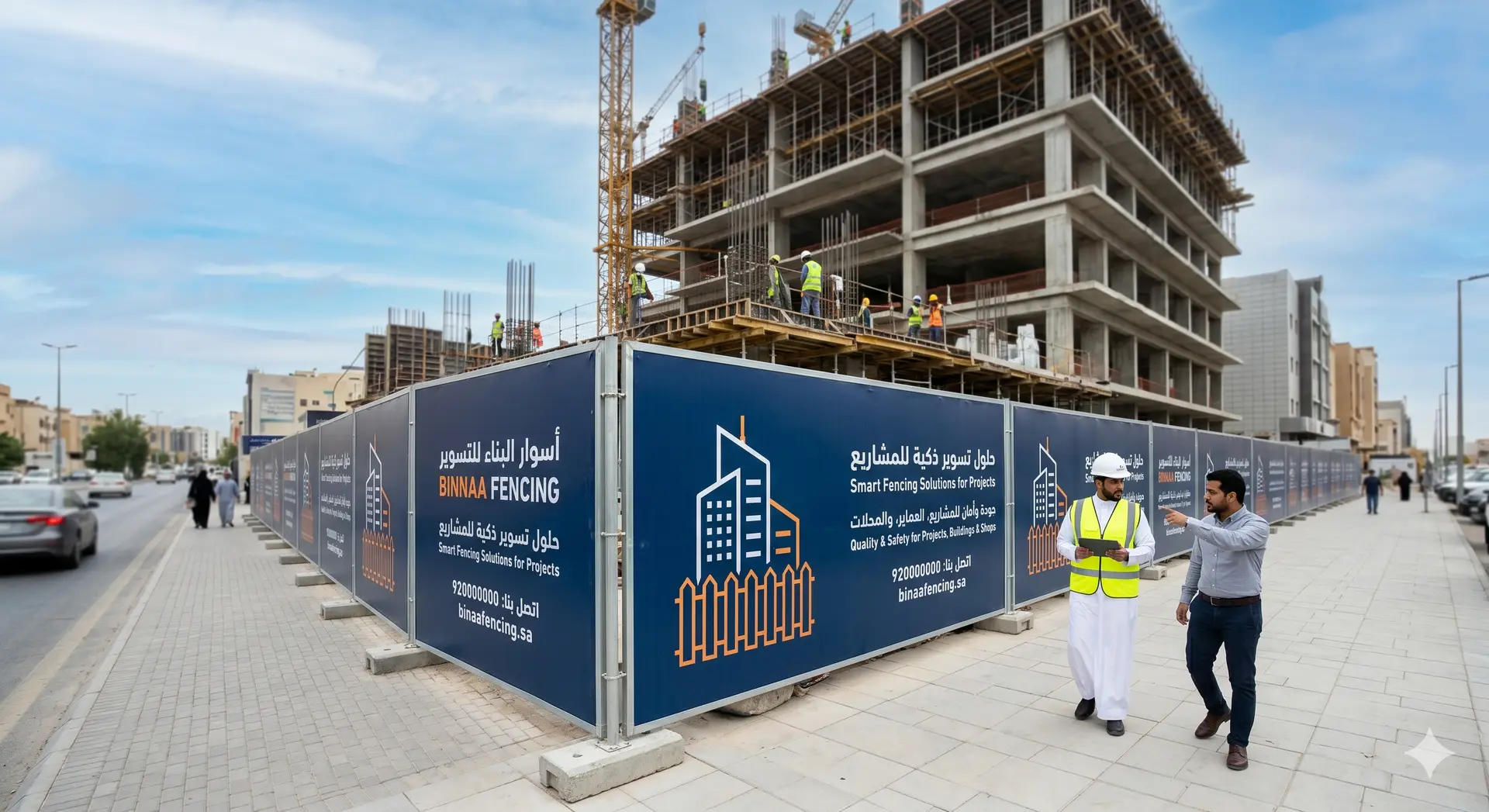 تسوير أراضي ومواقع مشاريع جدة
